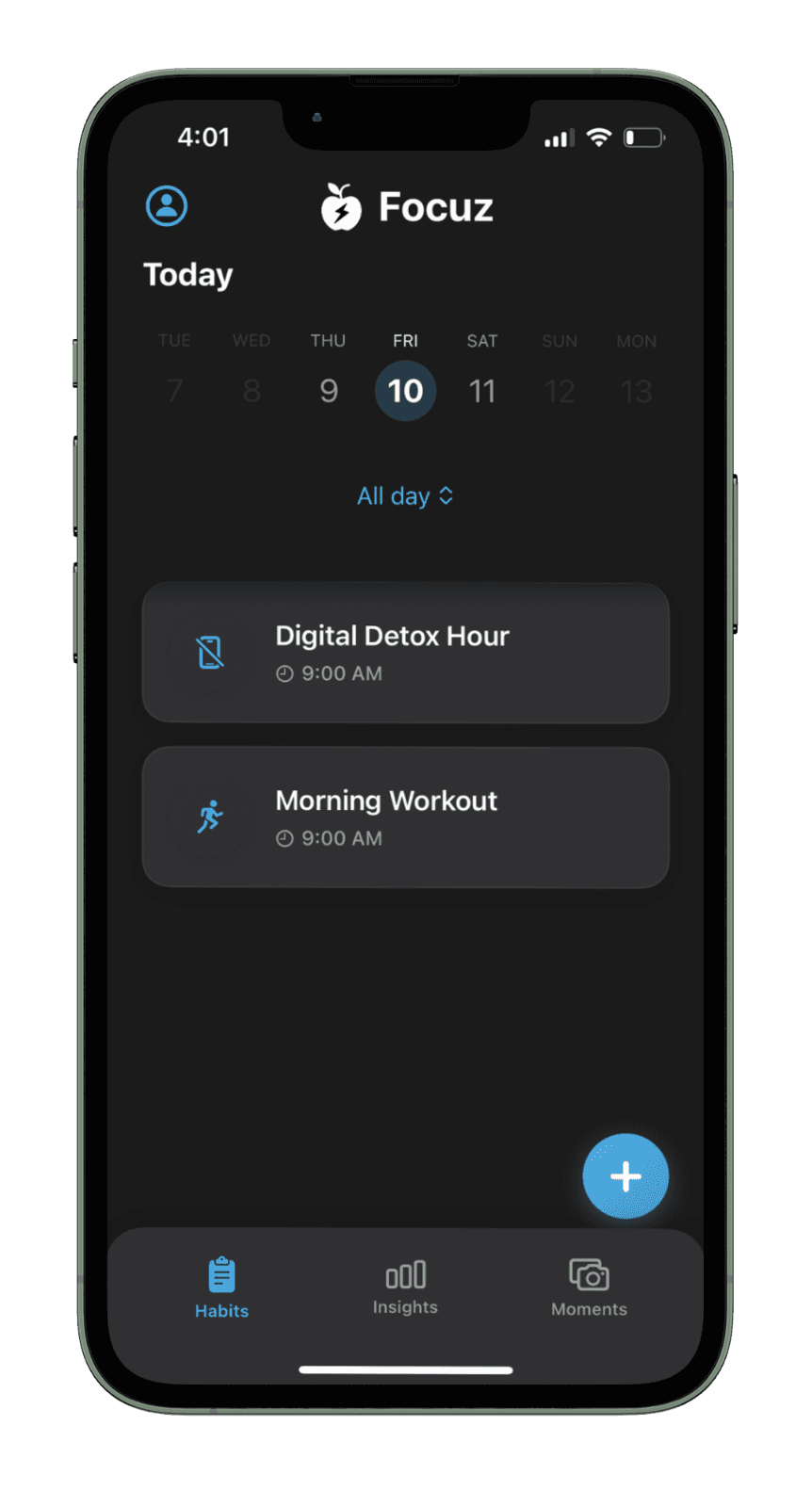 Focuz App Dark Mode